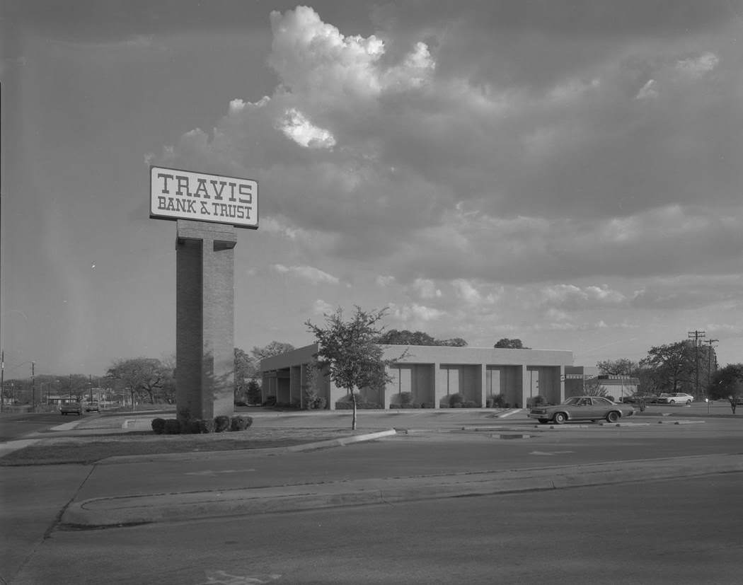 #63 Travis Bank and Trust Sign, November 20, 1976.