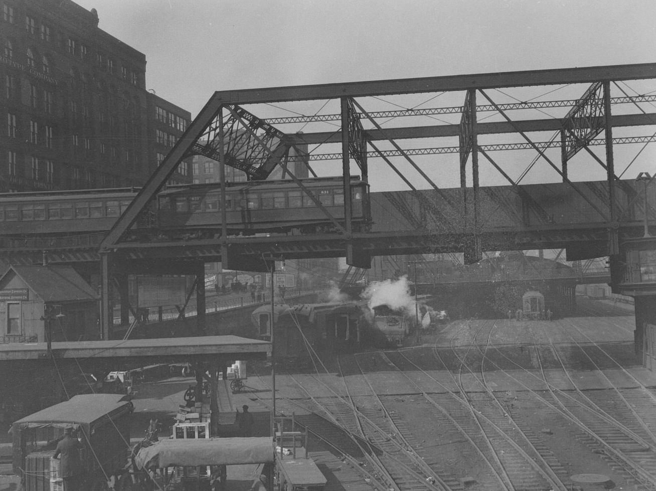 #103 Railroad yards at Canal Street and Van Buren Street, Chicago, Illinois, March 1915.
