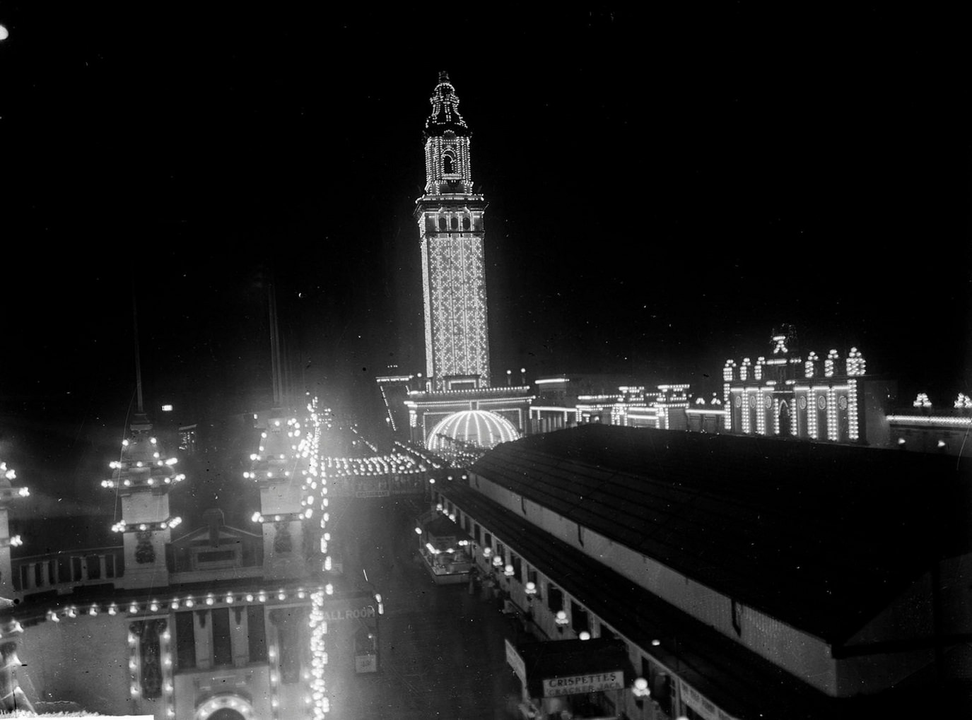 #74 White City at night, located at 63rd Street and King Drive, Chicago, Illinois, July 9, 1916.