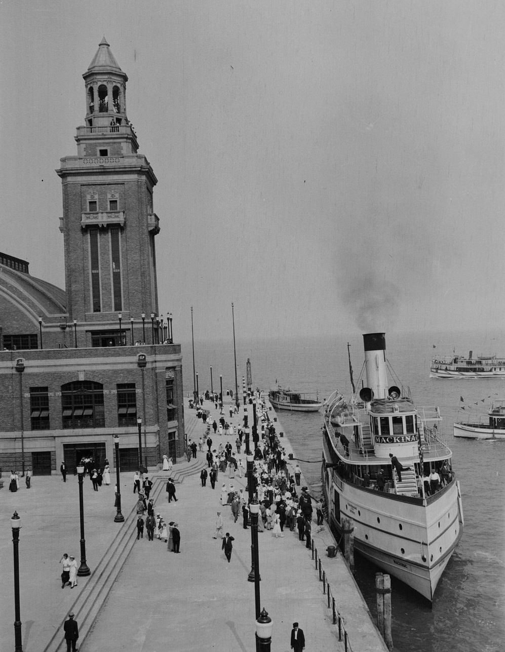 #83 The steamer Mackinaw at Municipal Pier (Navy Pier), Chicago, Illinois, 1916.
