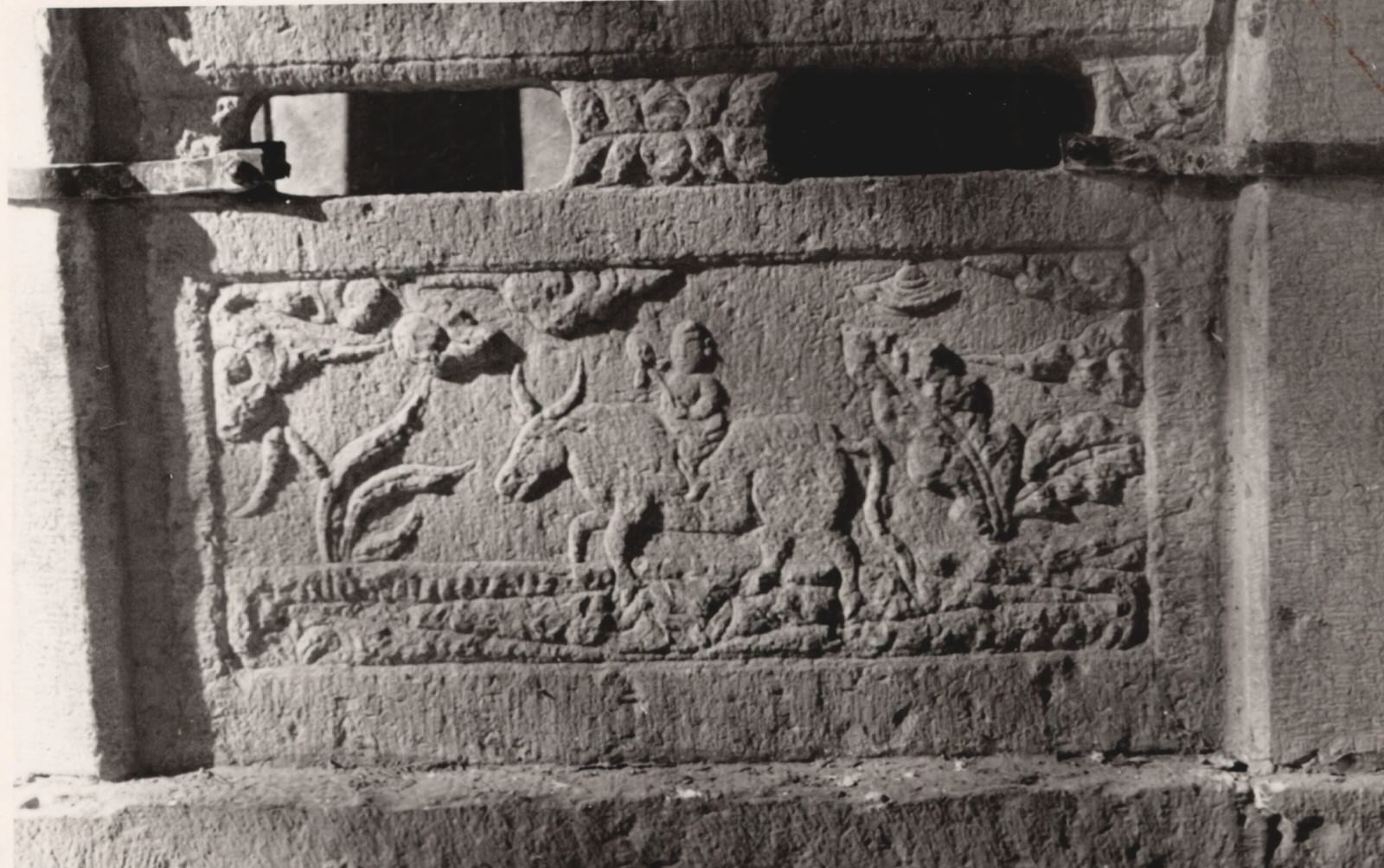 #130 Ancient bas reliefs on the old Confucian Temple in Sian.