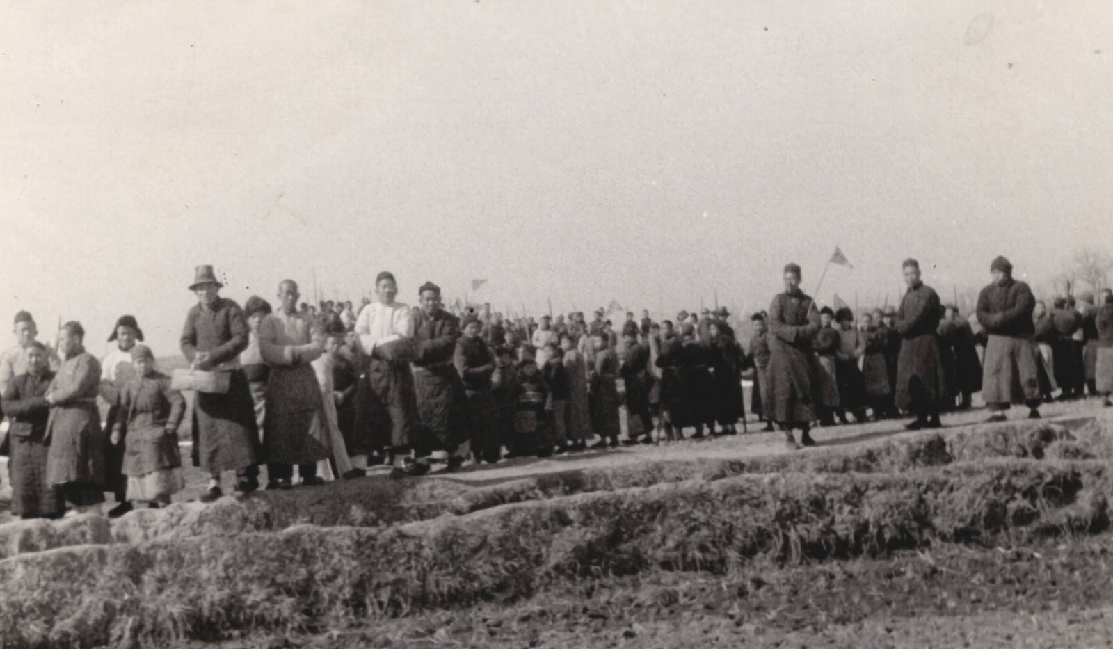 #146 A peasants mass meeting in the enemy rear where I spoke. 1937-1940