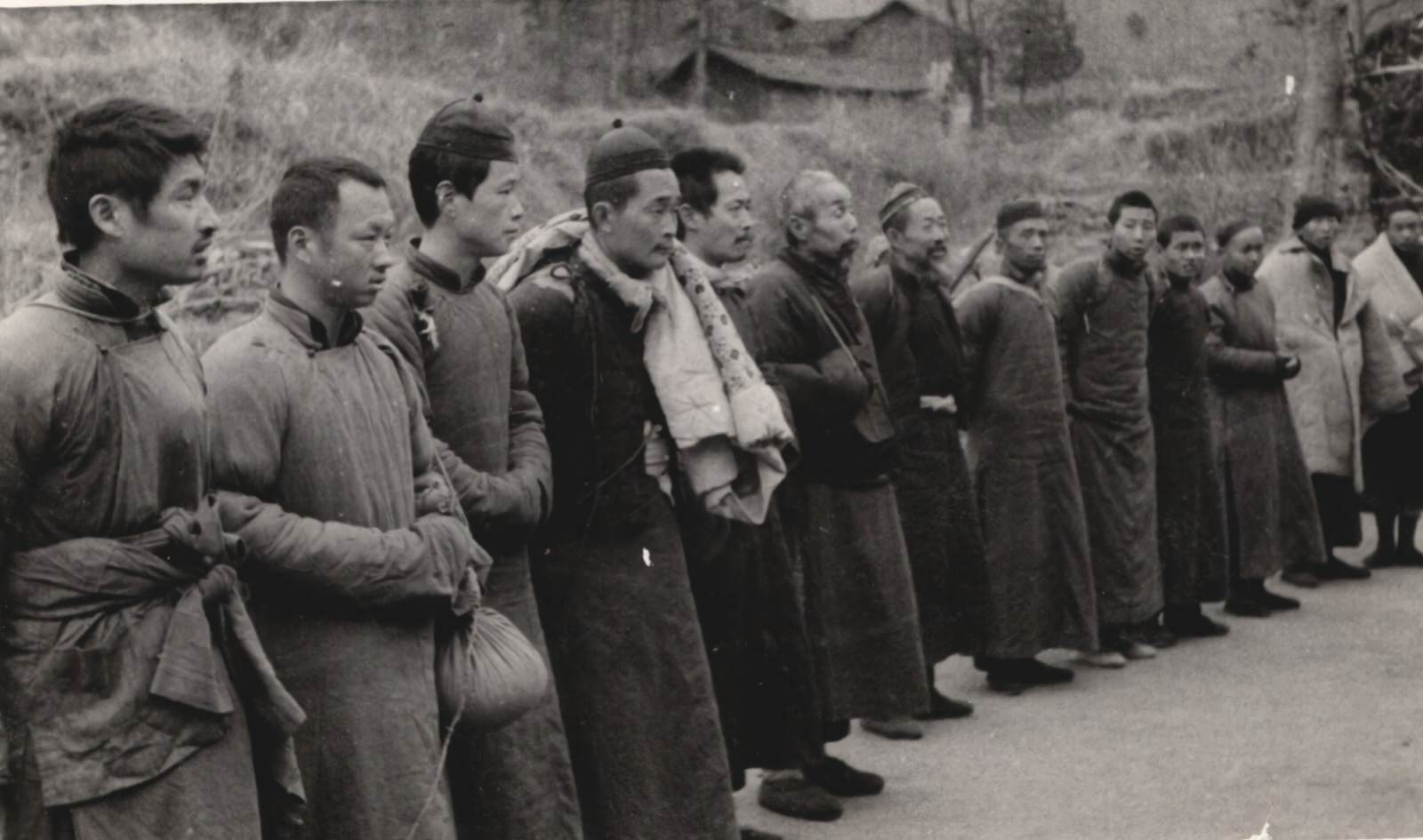 #53 Men arrested as spies or agents of the Japanese in the region north of Hankow (Hankou); they were arrested by the New Fourth Army Storm Guerrilla Detachment. 1937-1940