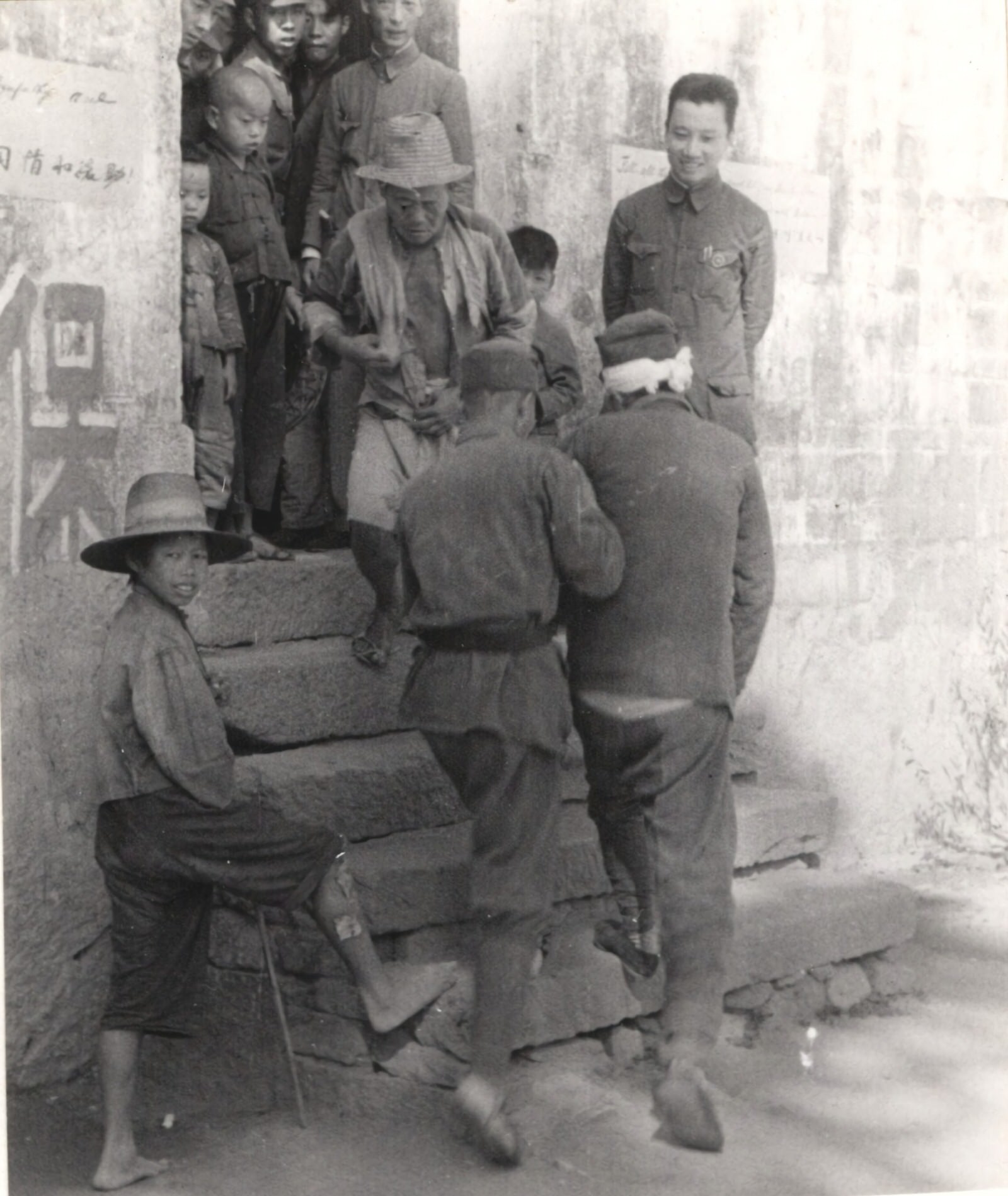 #8 Dr. Yeh (Ye), in charge of the Anhwei Provincial Hospital, receives the sick and wounded, all of whom were treated without charge. 1937-1940