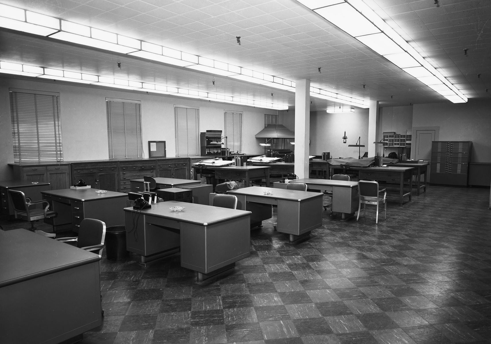 #179 Otis Elevator Company building interior, Dallas, Texas, 1953