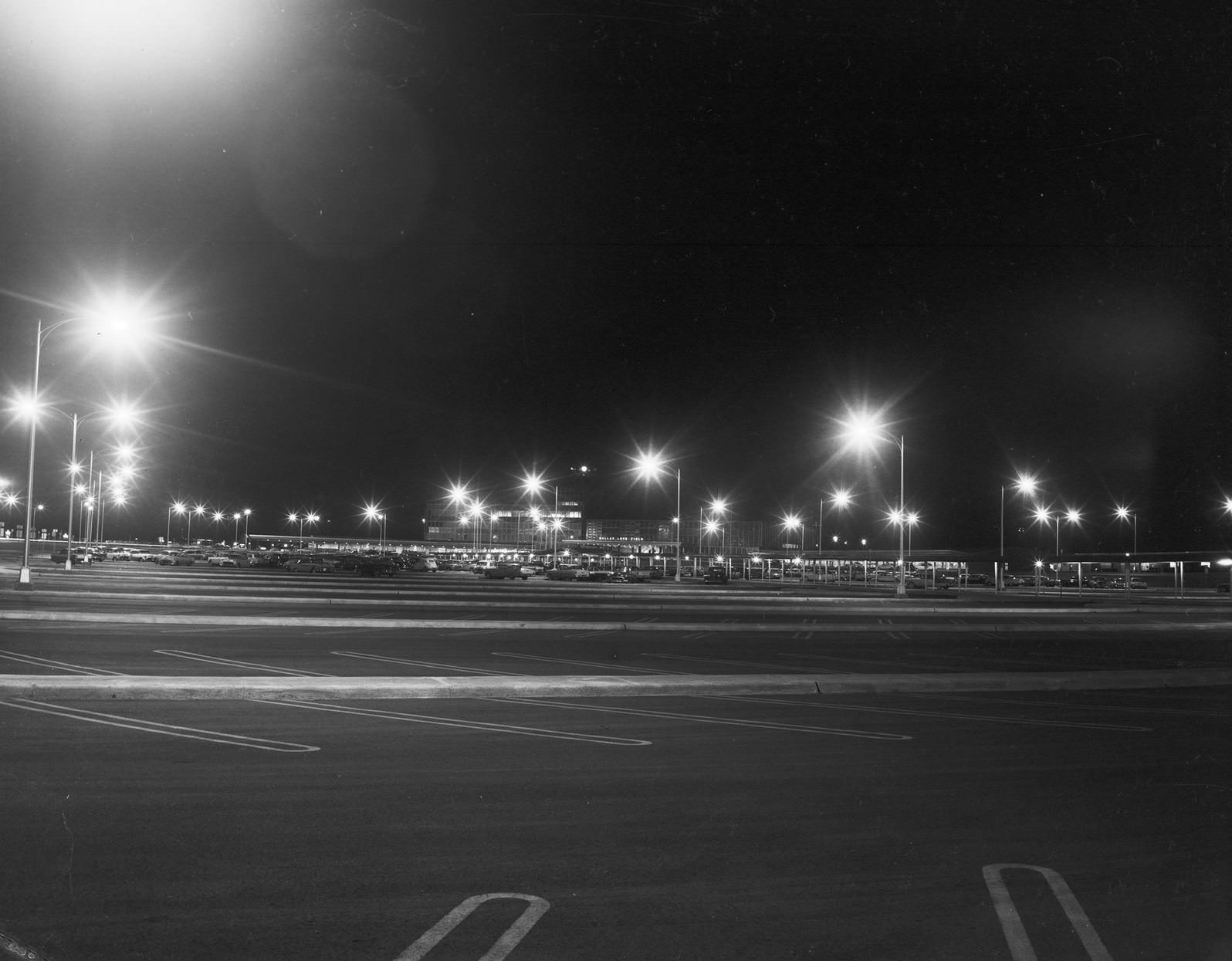 #191 Dallas Love Field at night, 1950