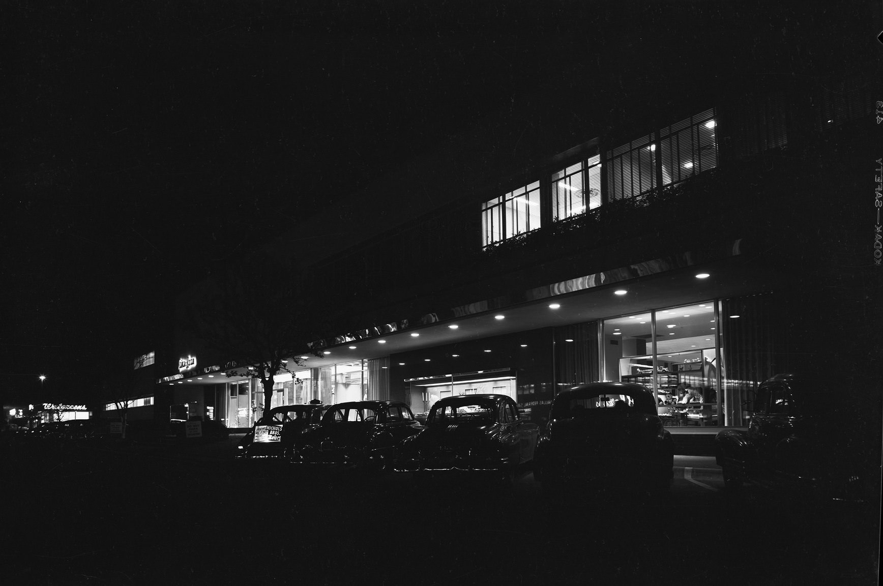 #192 Neiman Marcus’ store at night, downtown Dallas, Texas, 1952