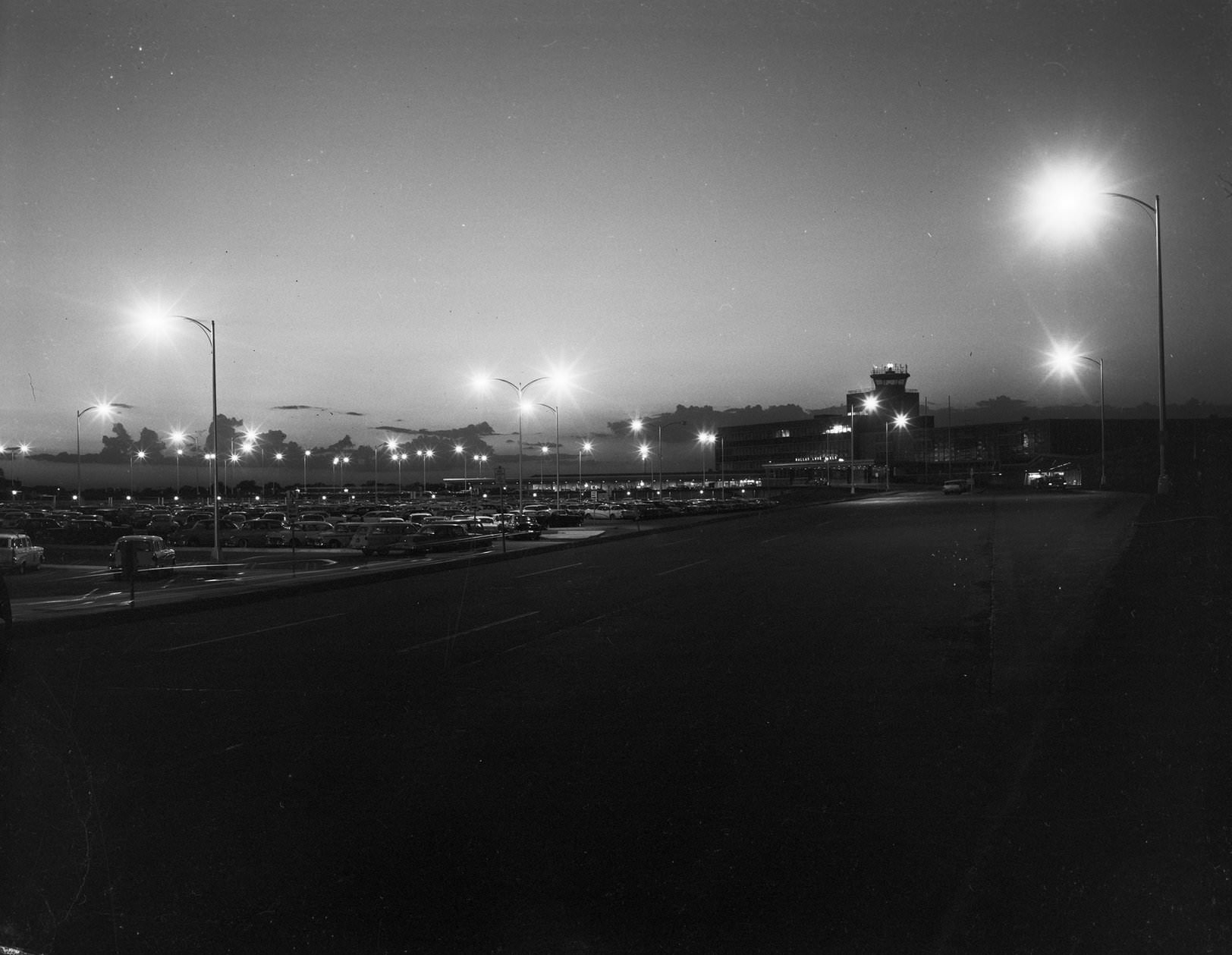 #202 Dallas Love Field at night, 1950