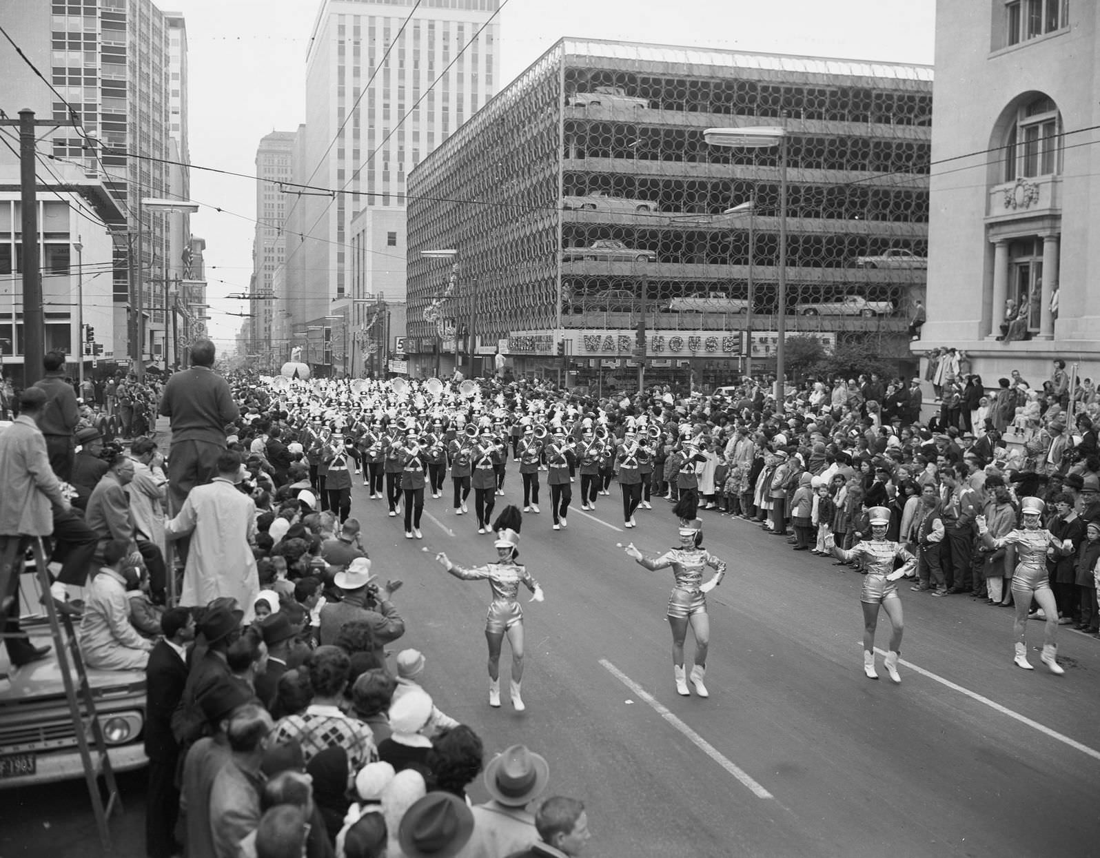 #204 Cotton Bowl parade, downtown Dallas, 1952