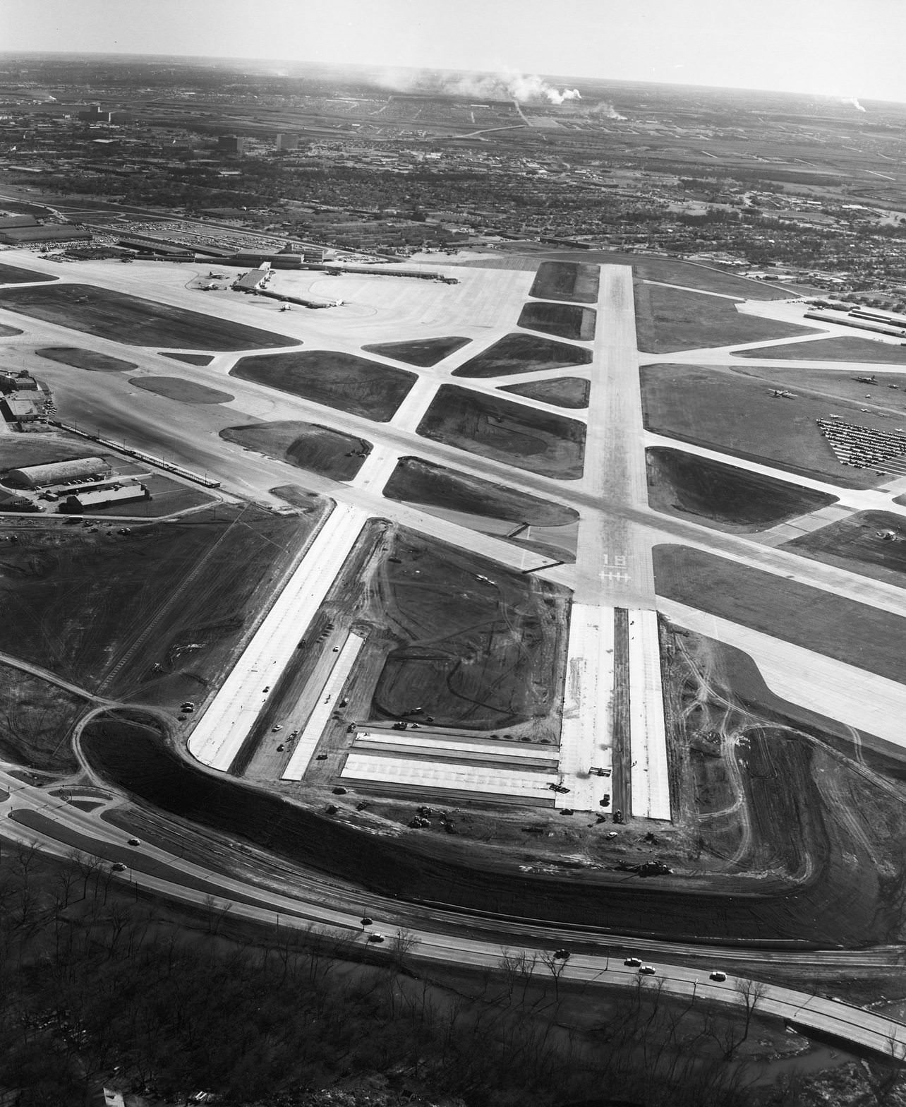#211 Runway at Love Field, Dallas, 1950