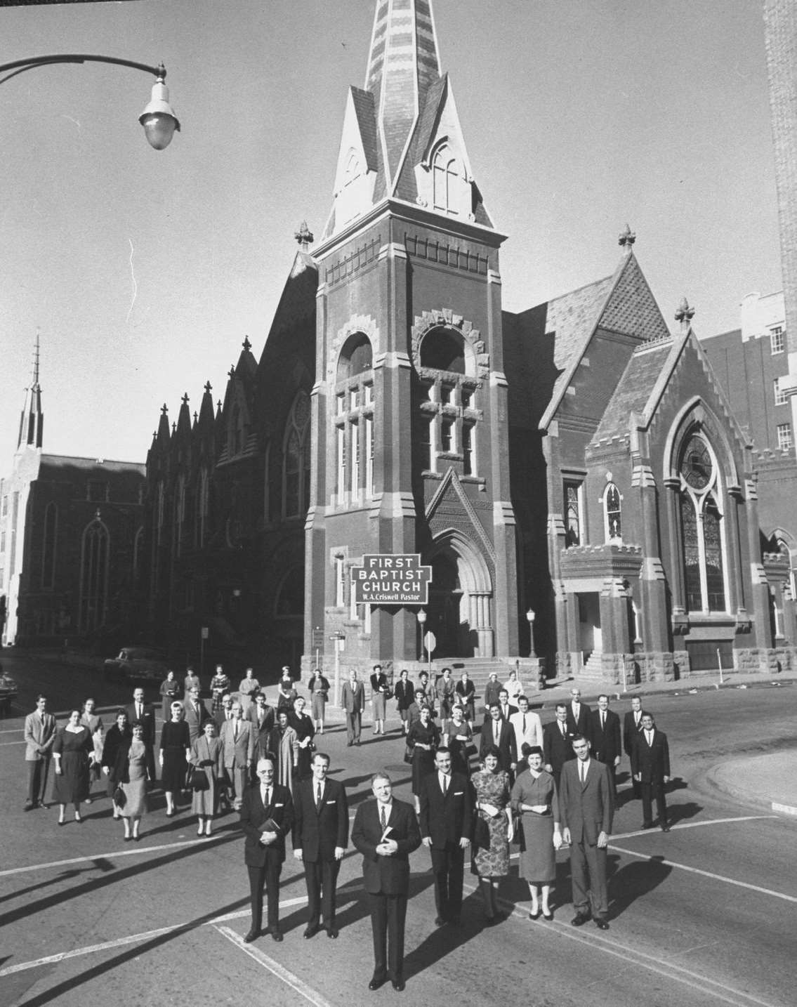 #235 First Baptist Church with Pastor and lay, 1950s