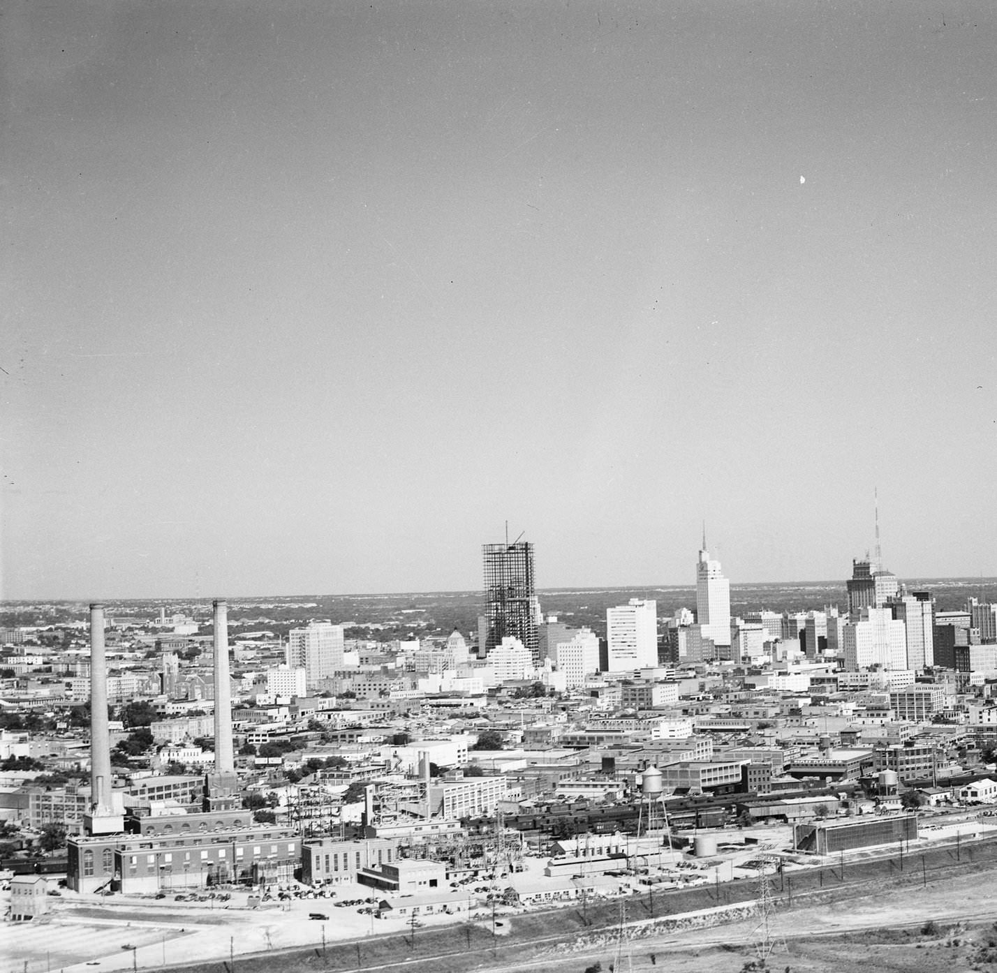 #34 Aerial view, downtown Dallas, Texas, 1953
