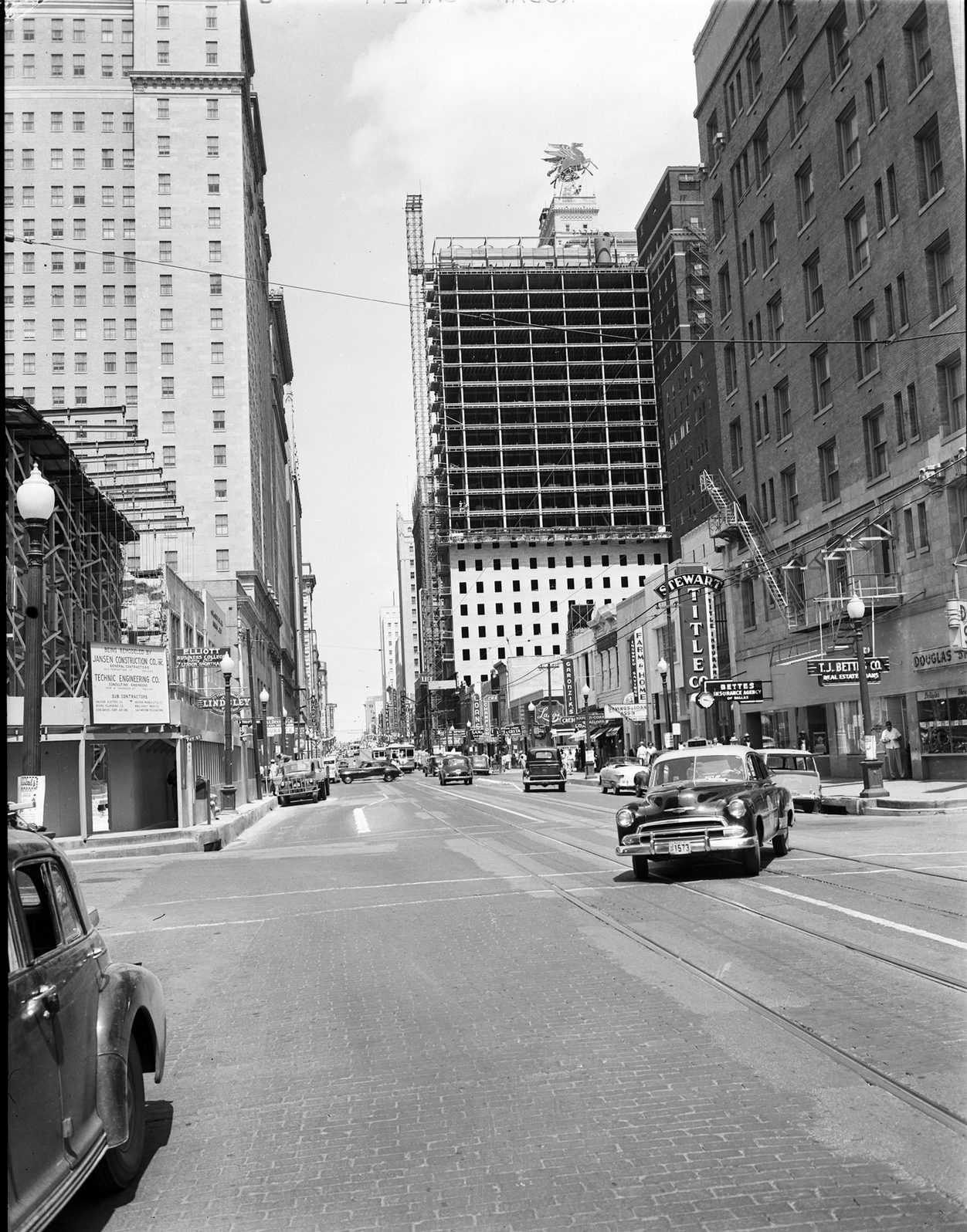 #45 Construction on the Adolphus Hotel, downtown Dallas, Texas, 1951