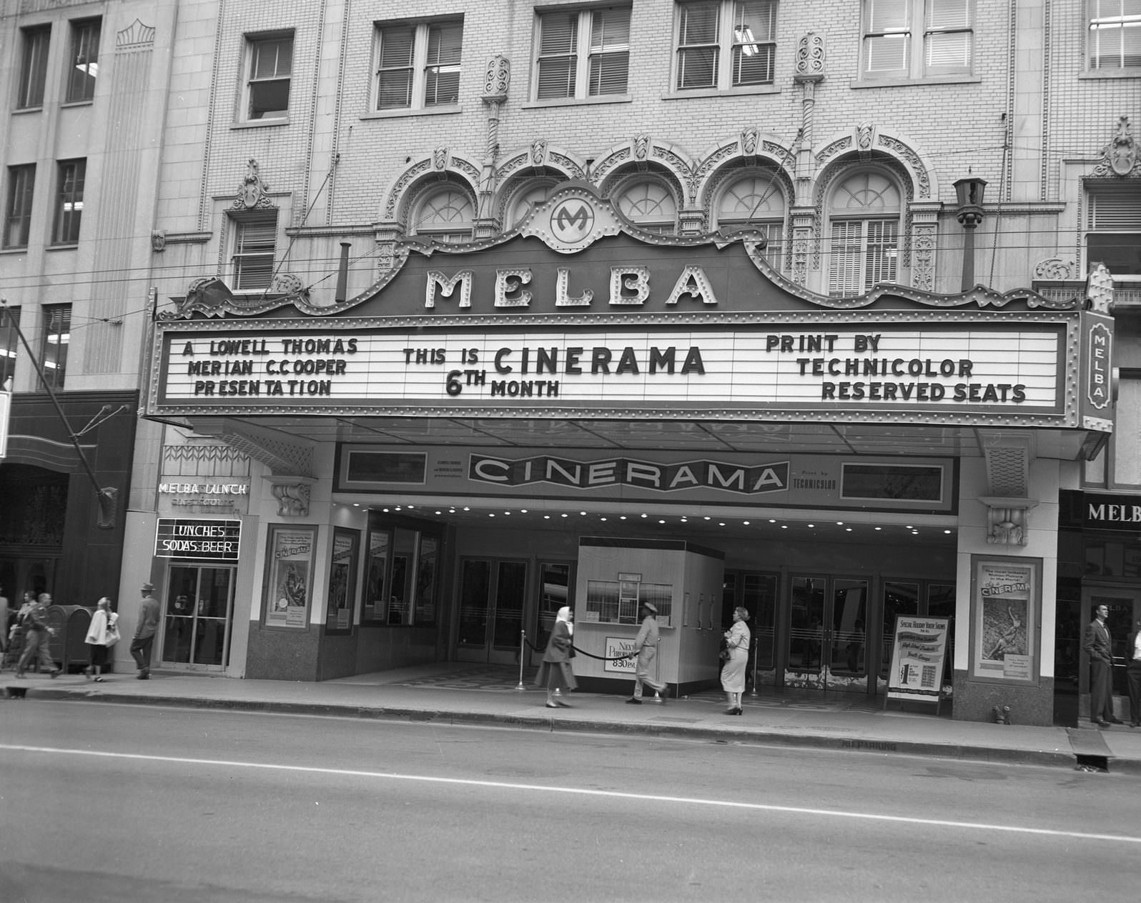 #66 Melba Theatre, later named Capri Theatre, 1311 Elm Street, downtown Dallas, 1951