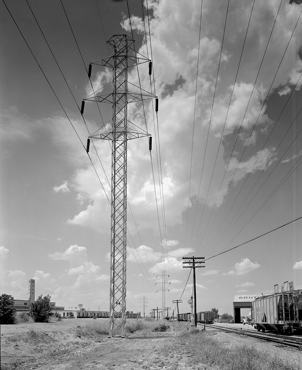 #79 Dallas electric line towers, 1956