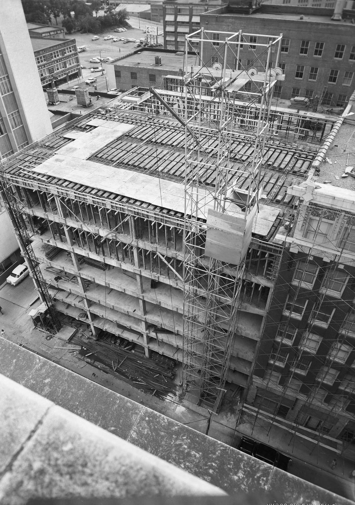 #85 Reserve Life Insurance building under construction, downtown Dallas, Texas, 1950