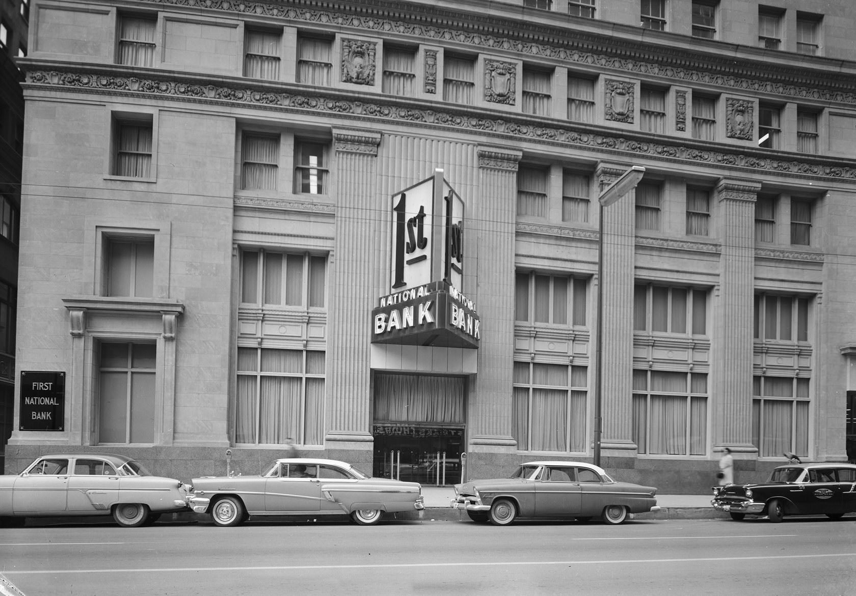 #86 First National Bank building, downtown, 1958