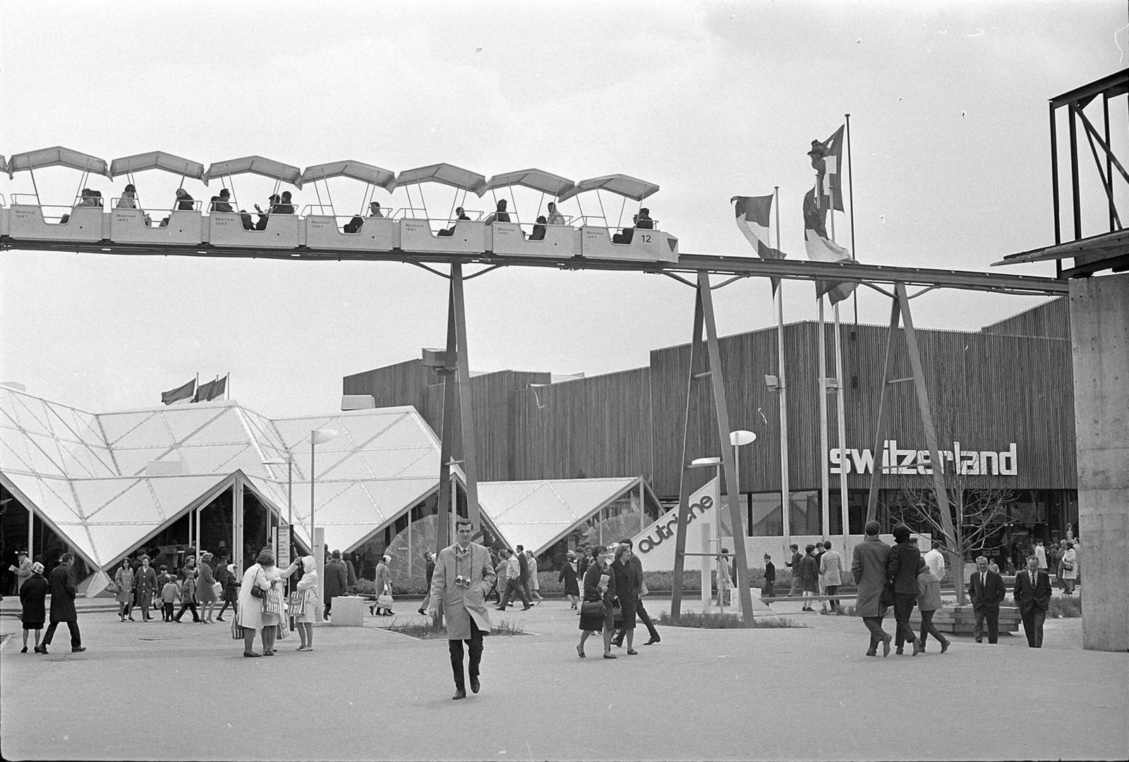 #50 Swiss pavilion and monorail at Expo 1967