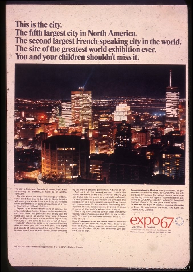 #21 Slideshow on the advertising promotion of Expo 67.