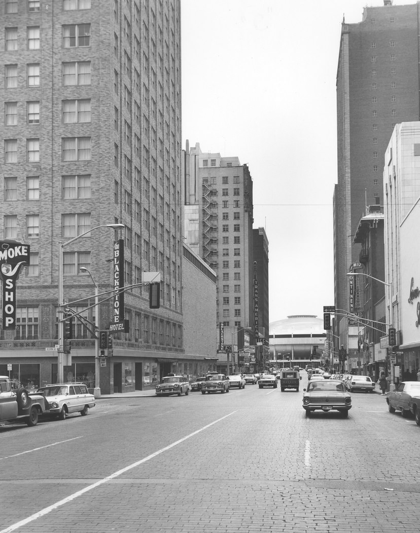 #2 Blackstone Hotel and Lerner Shops department store, downtown Fort Worth, Texas, 1960