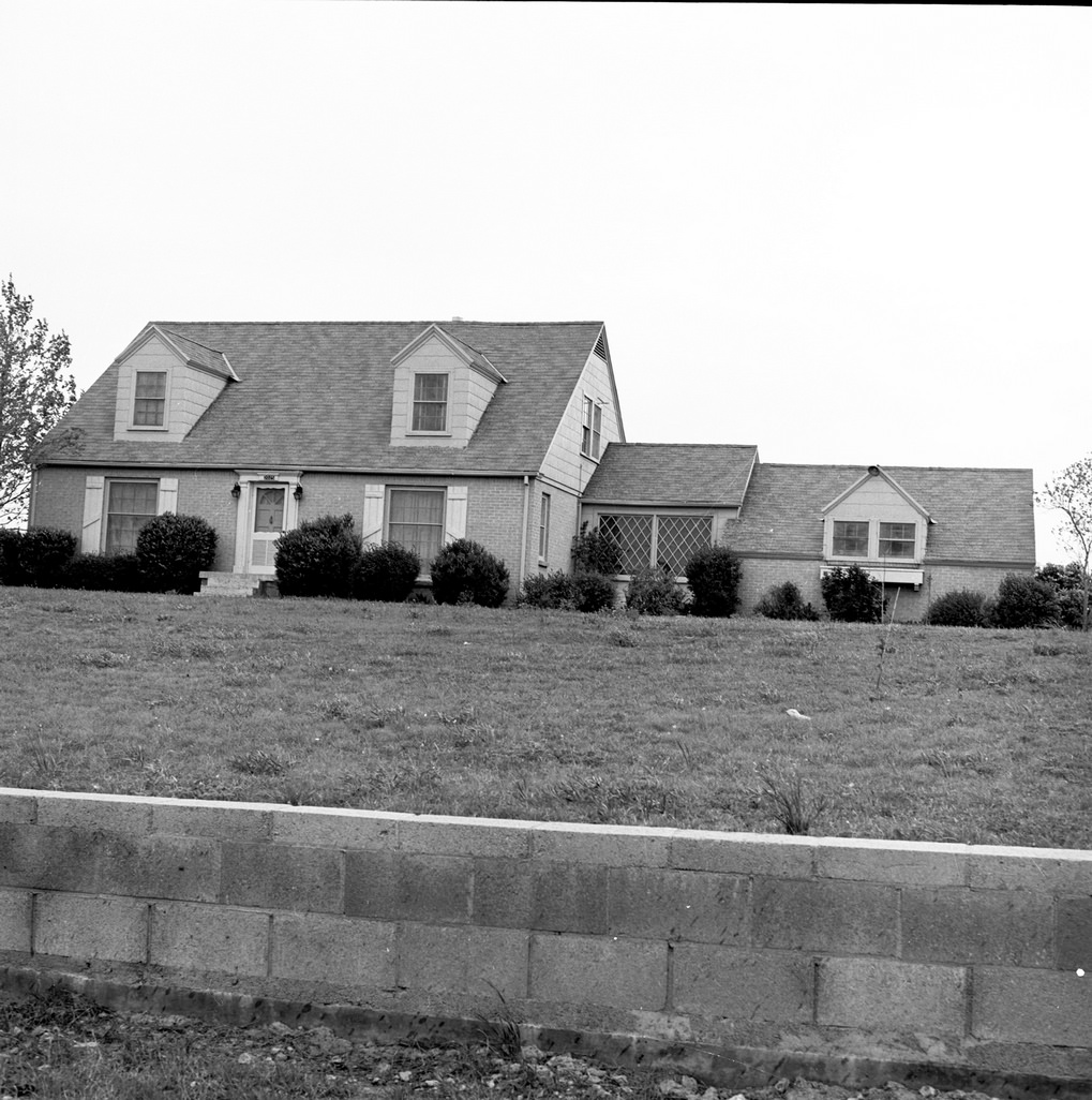 #28 Exterior of the Dutch Colonial residence purchased by the Hull family, Fort Worth, Texas, 1961
