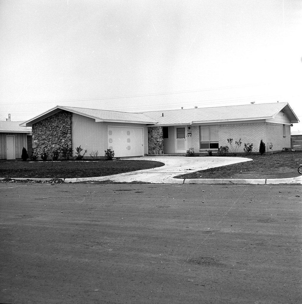#50 Exterior of Fort Worth family residence in Westwood, Fort Worth, Texas owned by Mr. and Mrs. Taylor, 1961
