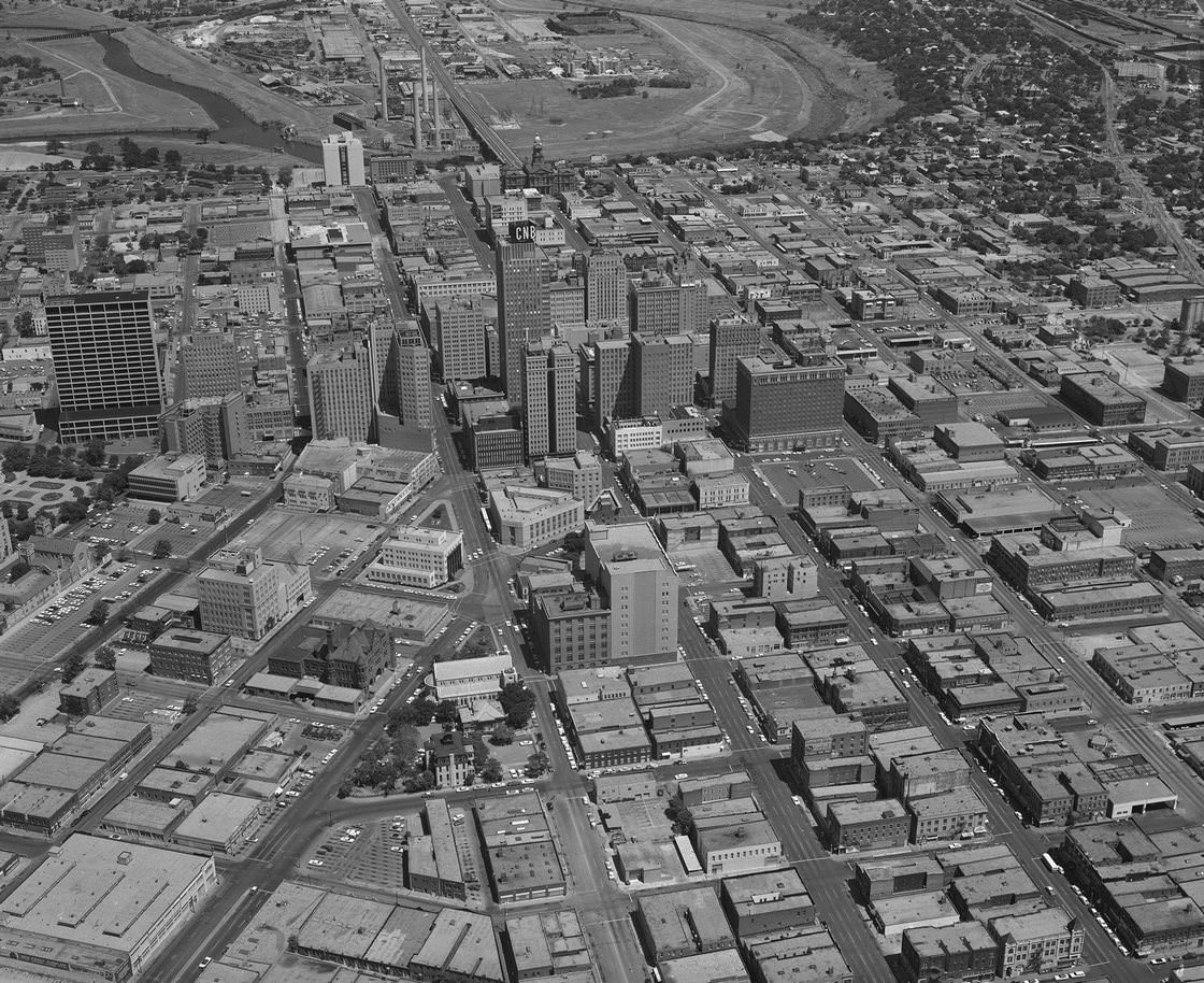 #104 Aerial of downtown Fort Worth, Texas, 1962