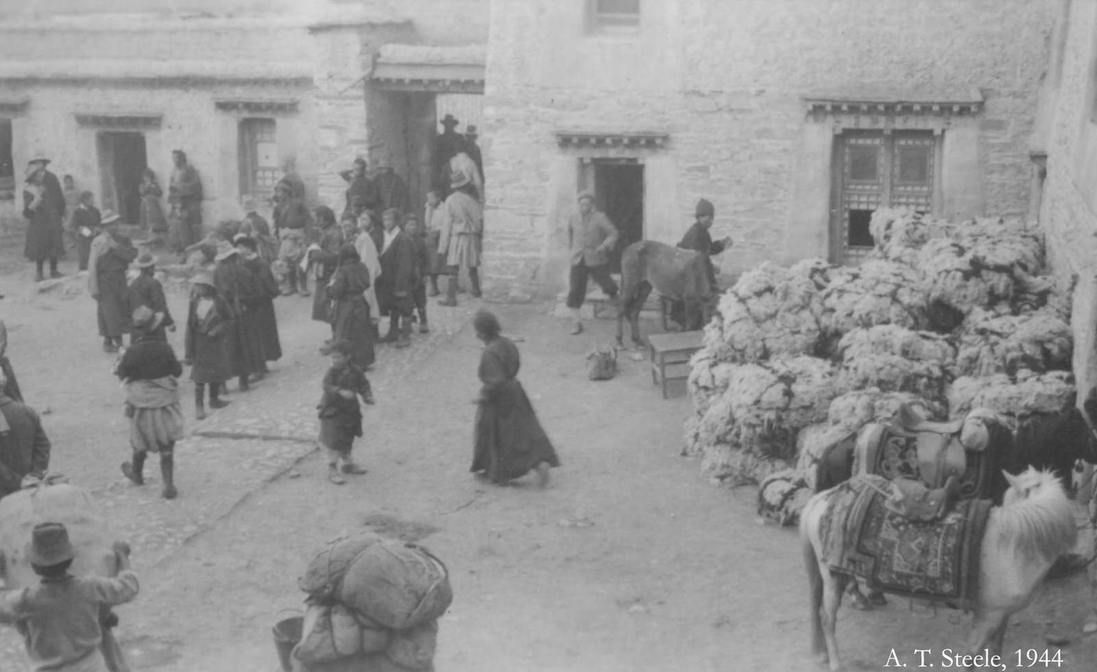 #24 The Courtyard of a Tibetan House, 1944. In the courtyard of a Tibetan house, as seen from my window.