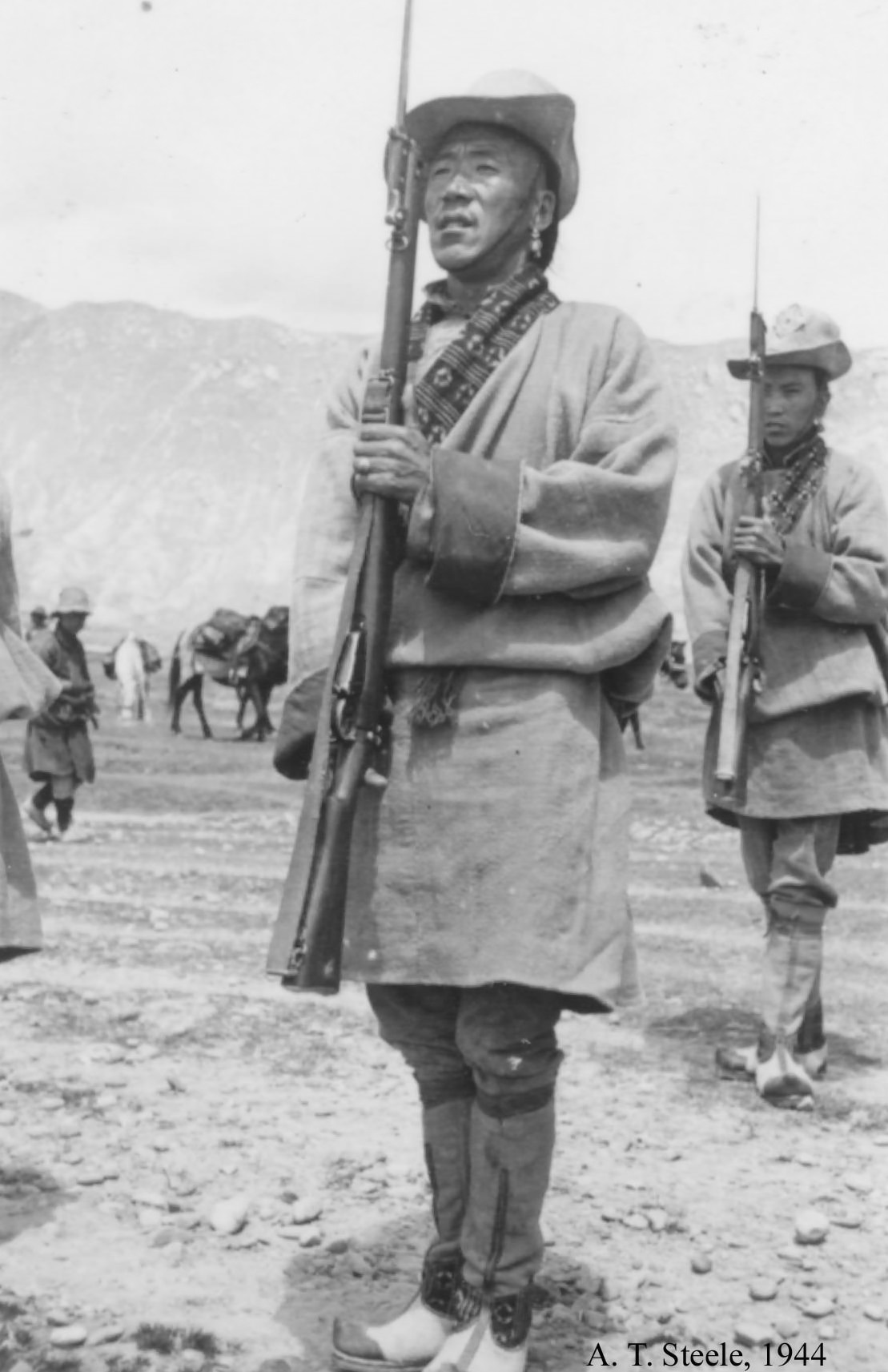 #32 A Tibetan Soldier Dressed For Review, 1944