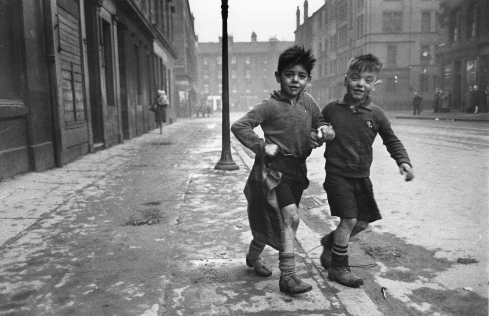#34 Two boys in the Gorbals area of Glasgow, 1948