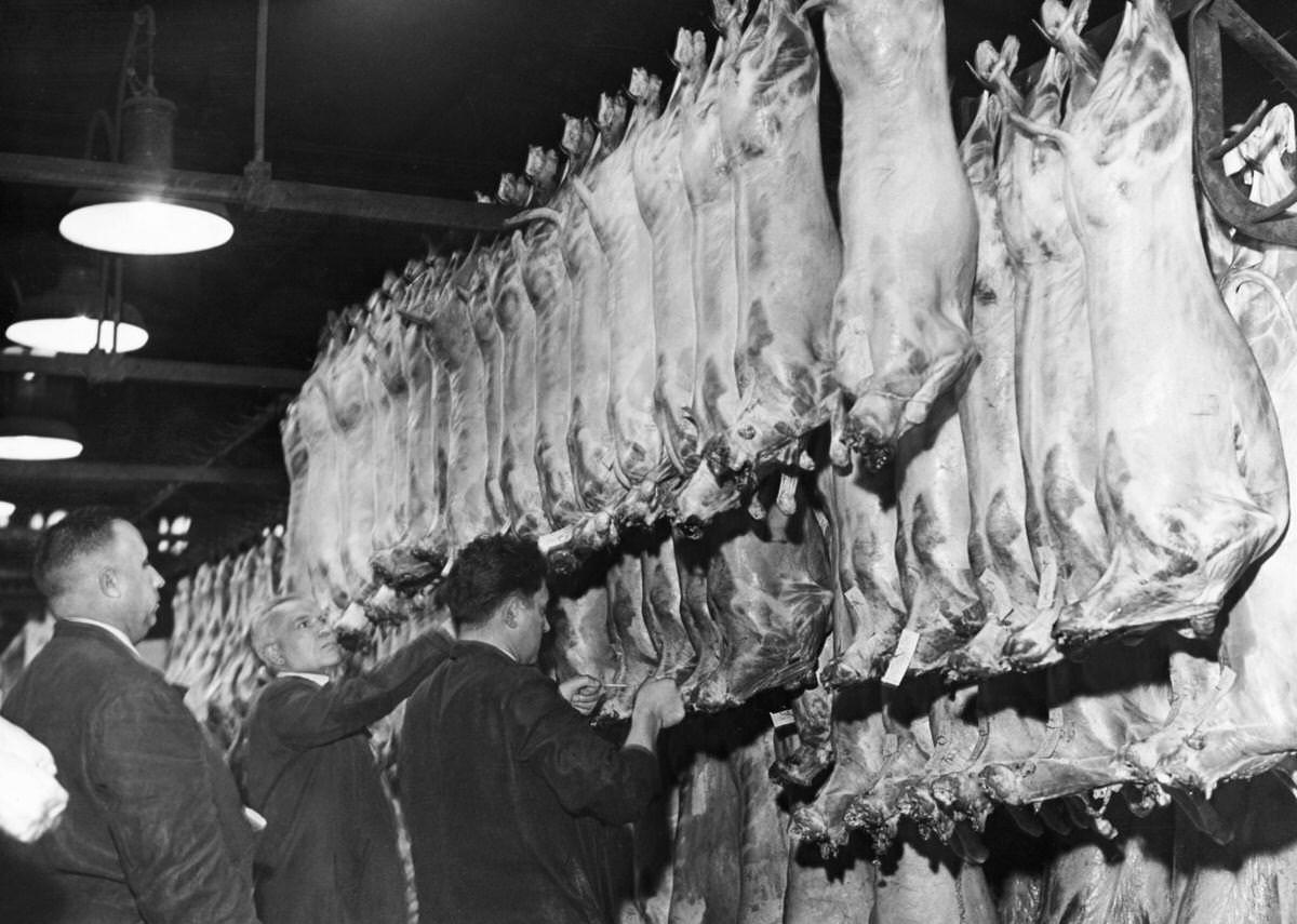 #60 Marché de la viande aux Halles de Paris, 1950