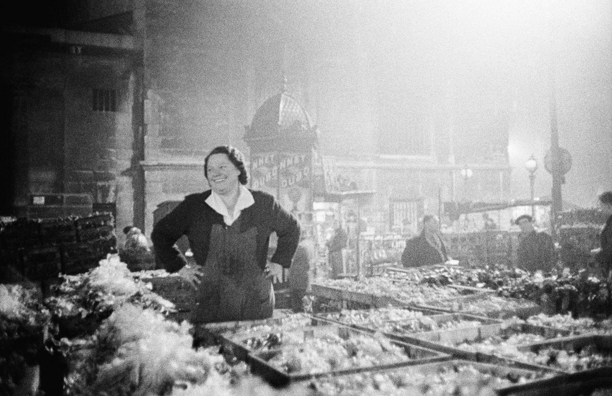 #3 Greengrocer in Les Halles which was the central wholesale market of Paris, 1950