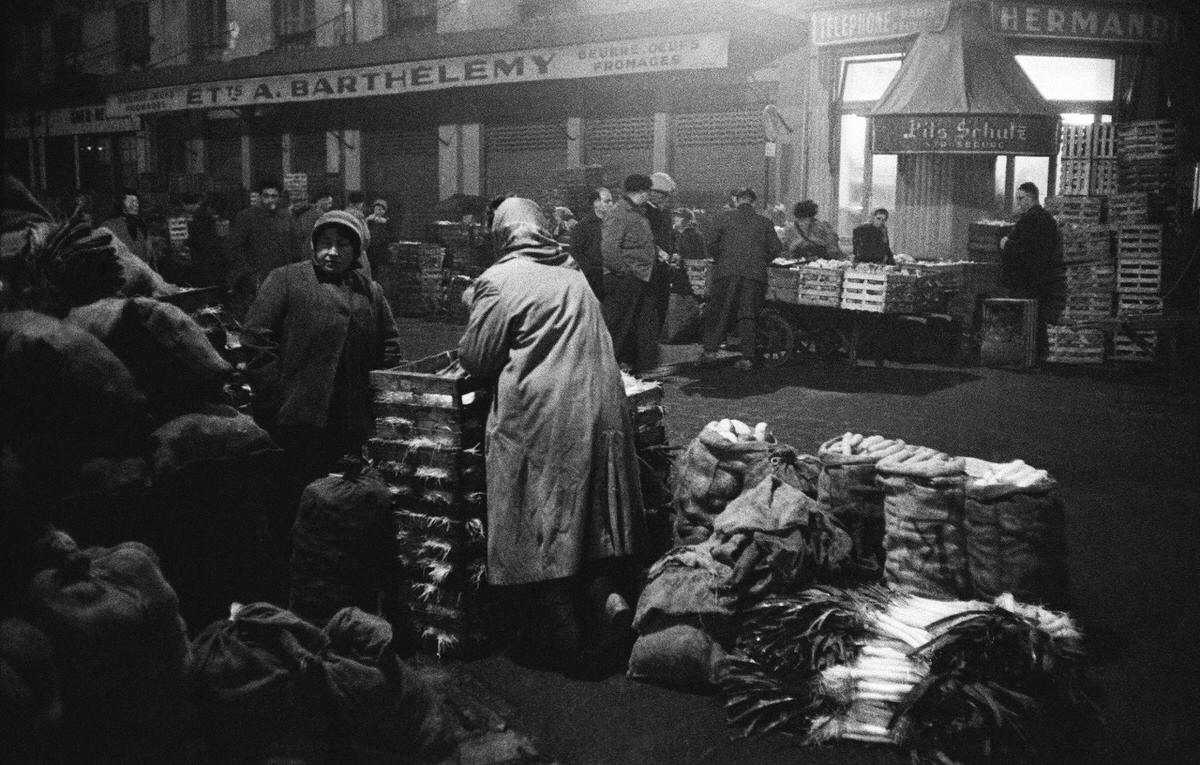 #23 Greengrocer in Les Halles which was the central wholesale market of Paris, 1950