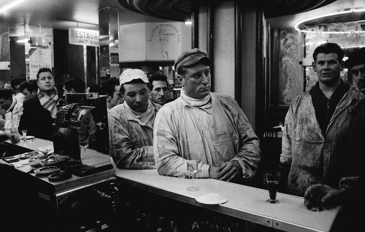 #66 Butchers in a cafe in Les Halles district, 1950
