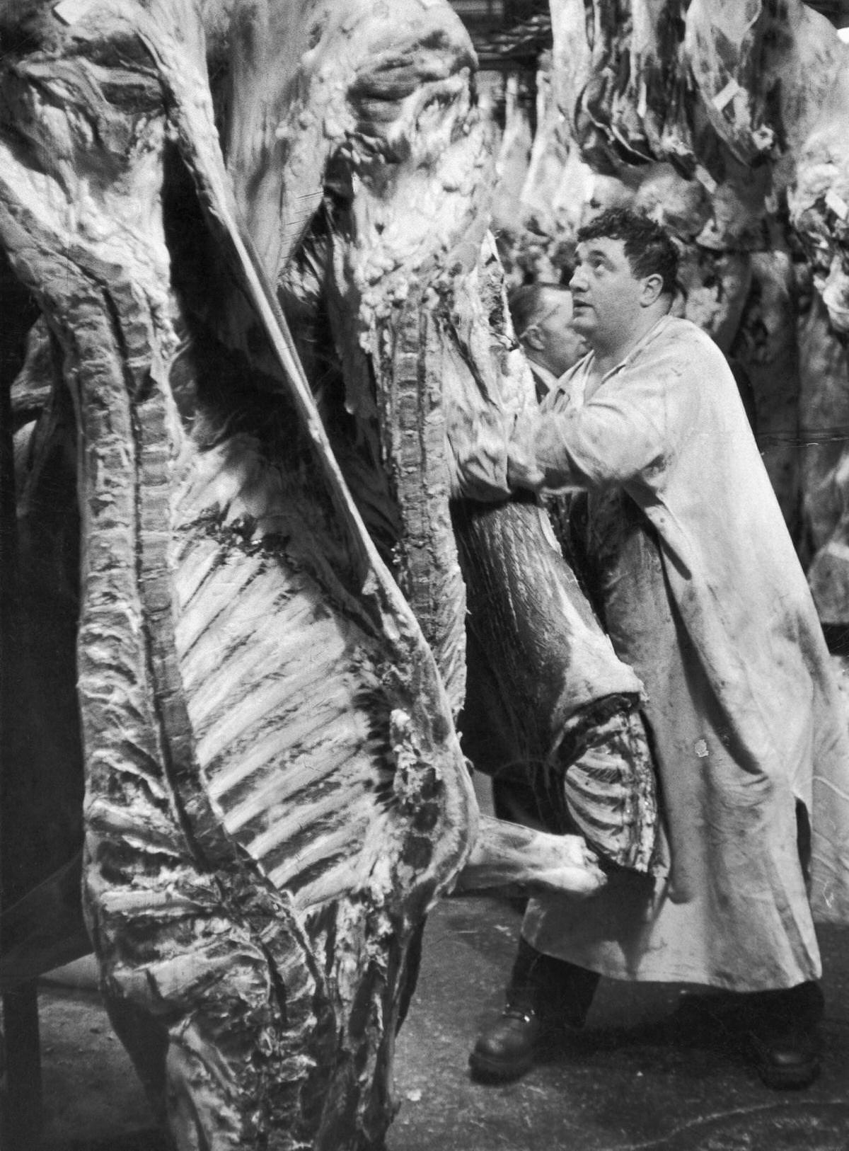 #68 The Butchery of Les Halles, Paris, 1950.