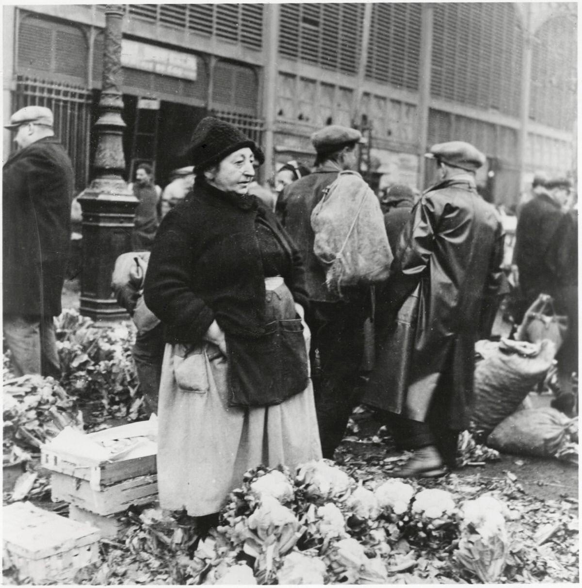 #100 Vendor Les Halles Paris, 1949