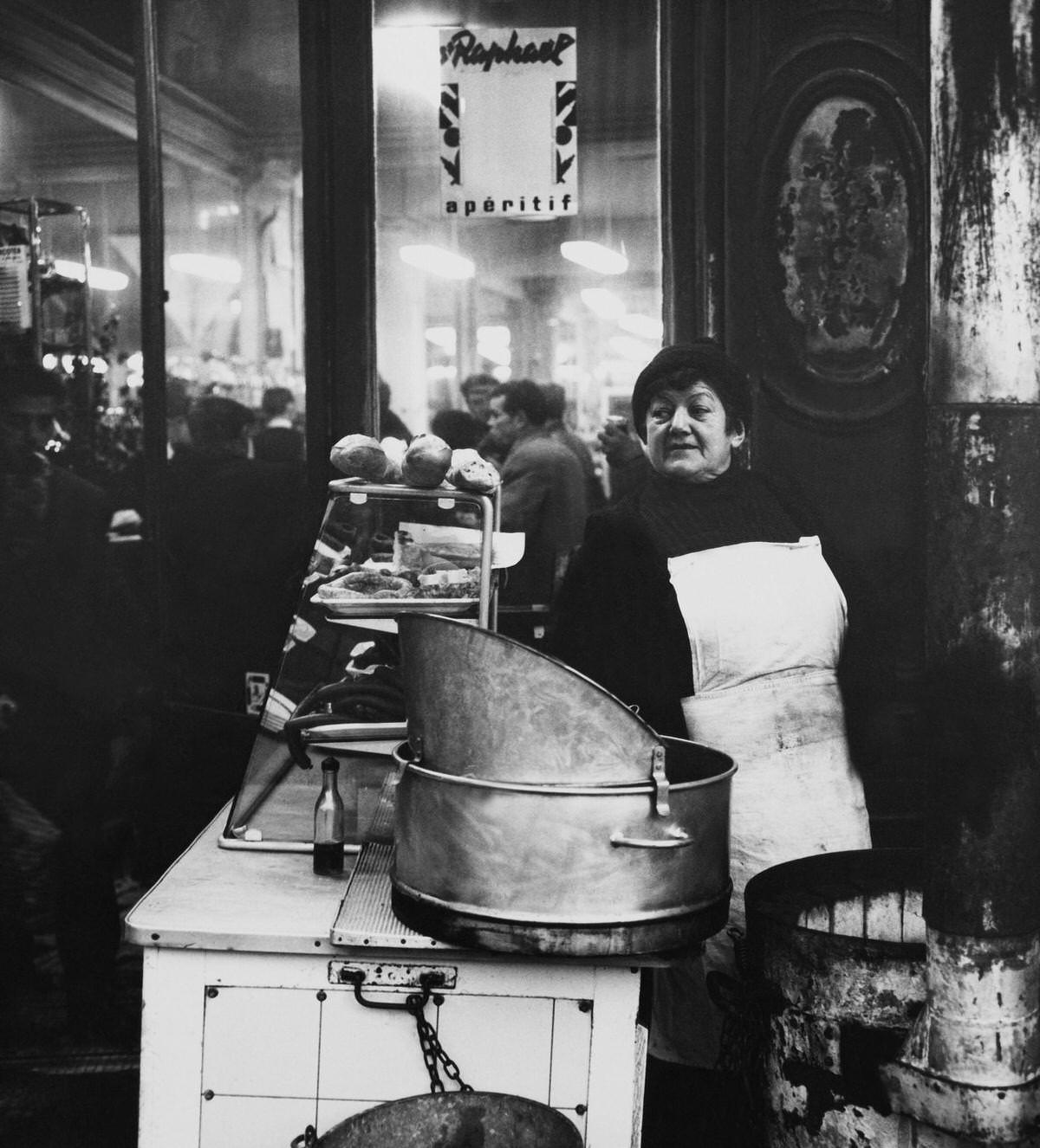 #18 A Portrait of a Traditional Sandwiches and Chips Seller, Les Halles, 1960s