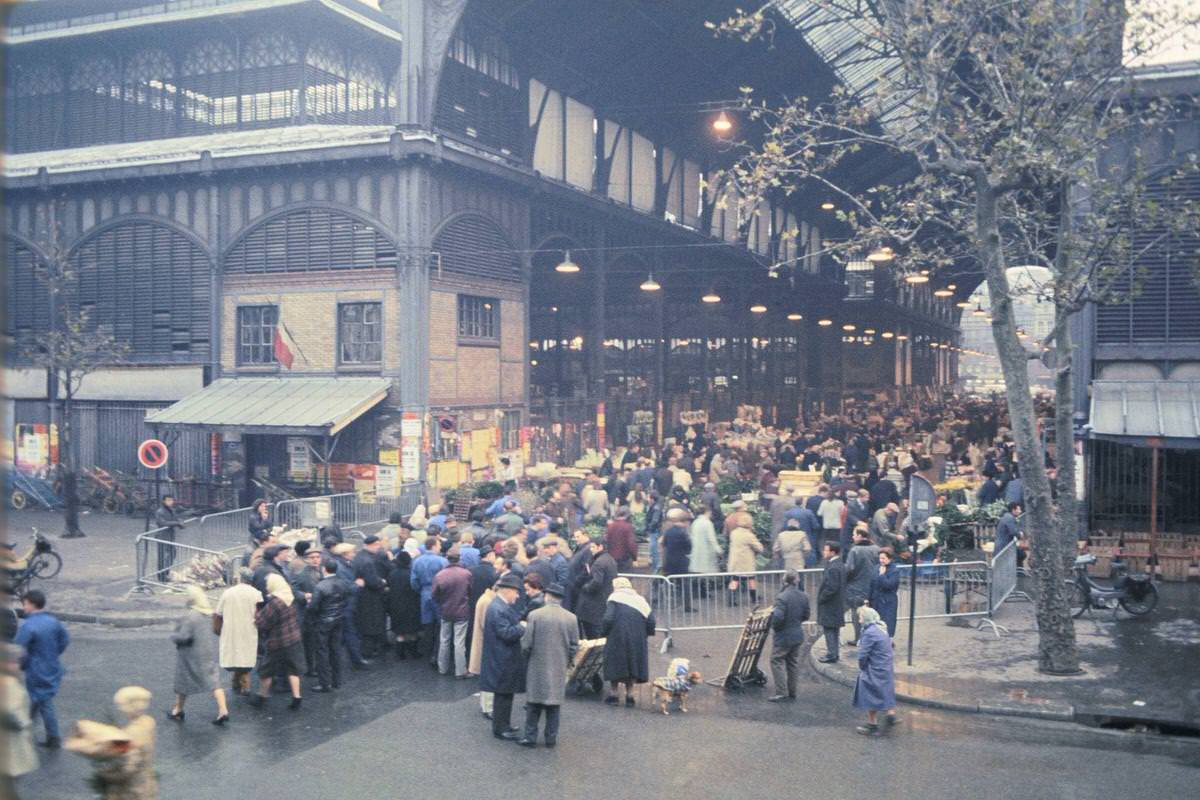 #89 Halles Of Paris, Crowd in Les Halles, 1968