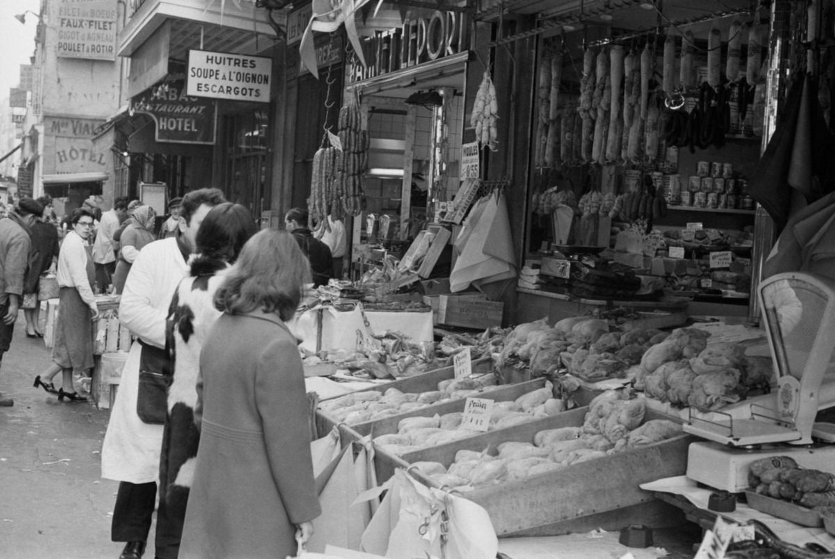 #133 Commerce in the Les Halles district of Paris in France, 1969