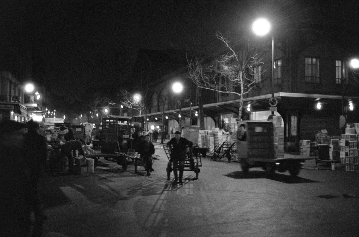 #135 The streets of the Les Halles district, 1969