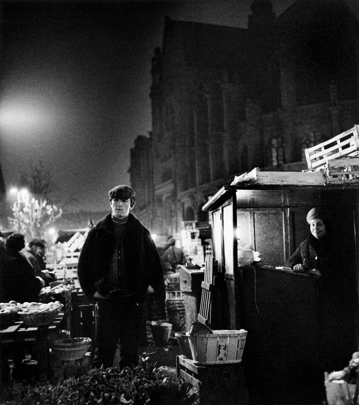 #148 At night in Les Halles on October, 1968 in Paris