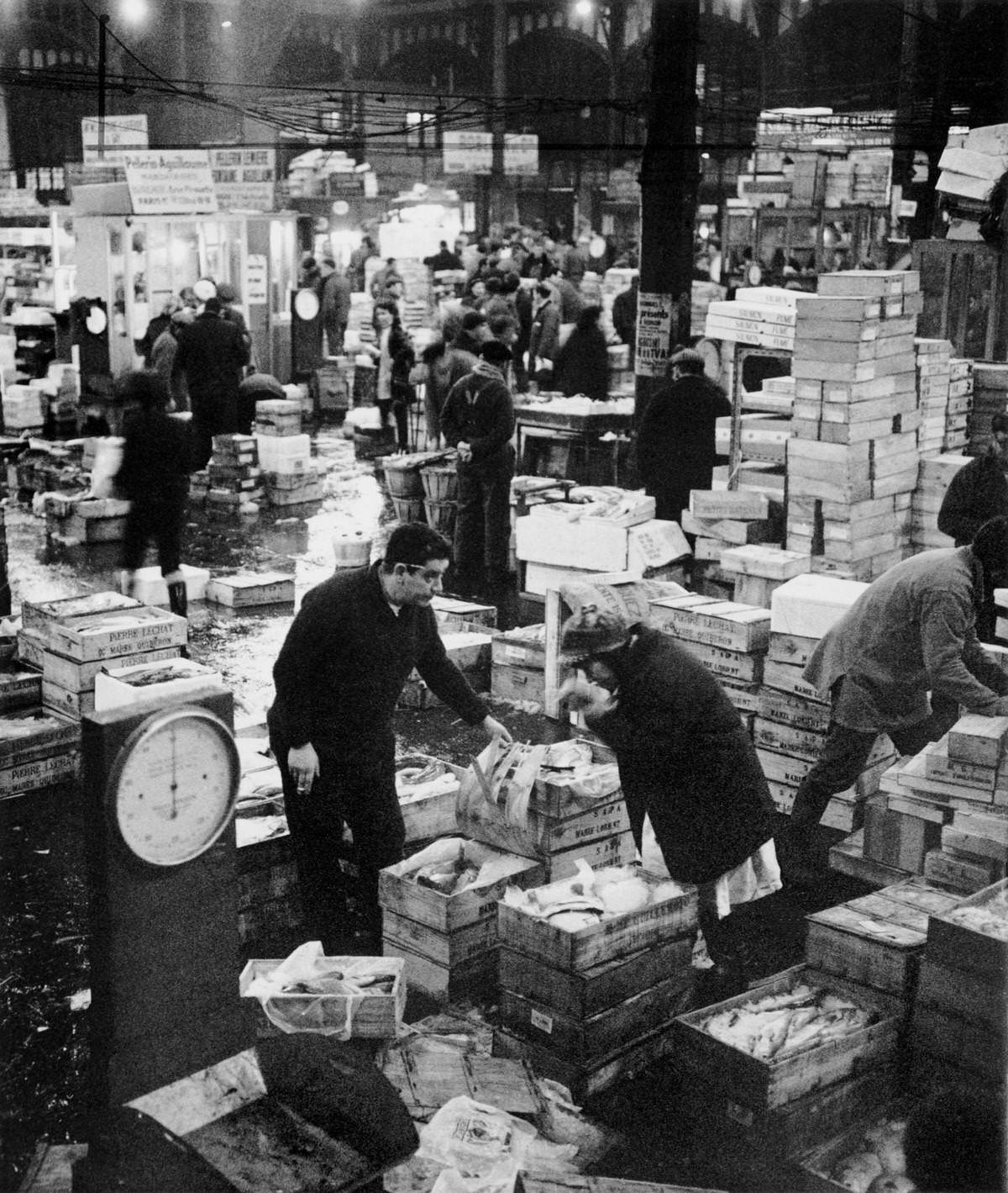 #158 Fish market in Les Halles, 1968