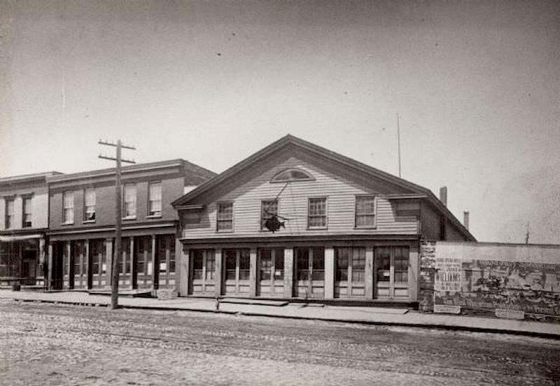 #18 Dousman Warehouse, East Water Street. Originally located on the wharf parallel with the river, 1870