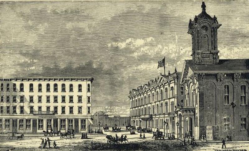 #26 City Hall with a flag flying from the roof, 1870