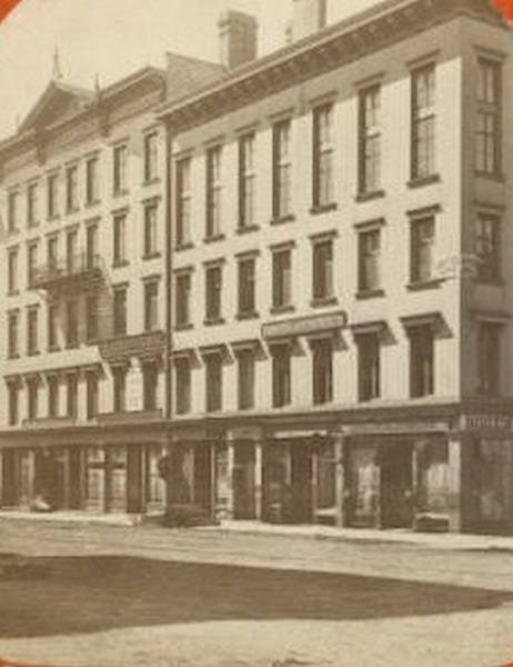 #32 Bradley & Metcalf building in the 300 block of East Water Street, 1870