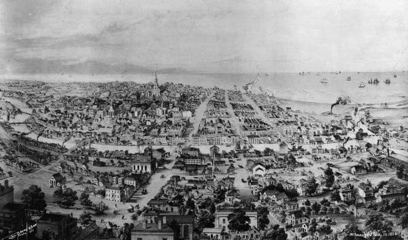 #27 Bird’s-Eye View of Milwaukee, 1854