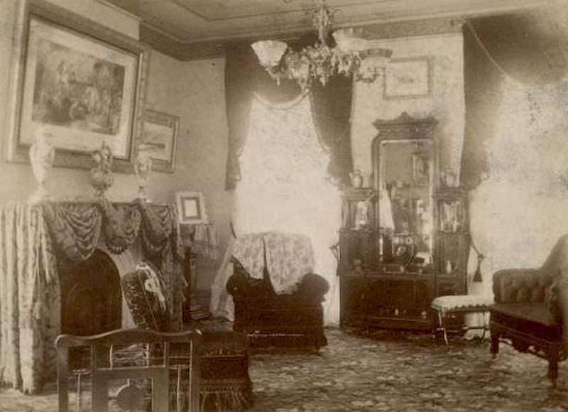 #14 A view of the southwest corner of the living room of the George Brumder house at the corner of 10th and Wells Streets, 1890