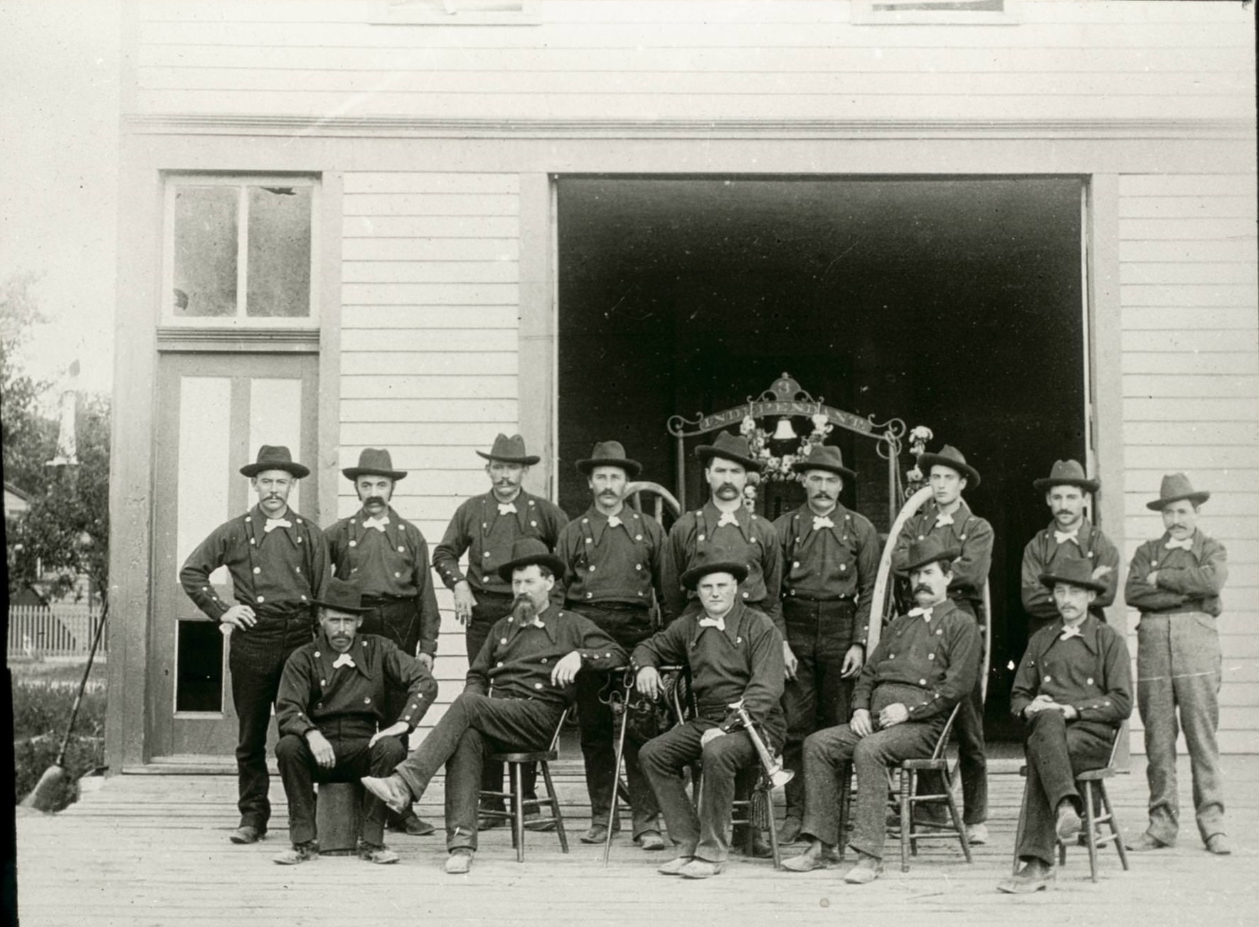 #14 Independent Hose Company Number Three, at the Northside Engine House on Milwaukee (Seventh) Avenue, 1887