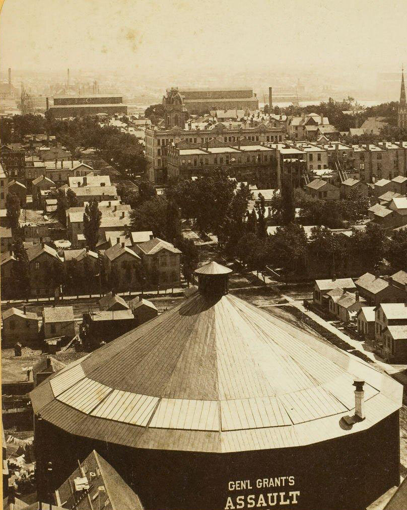 #76 From Dome of Exposition Building, looking South, 1880s.