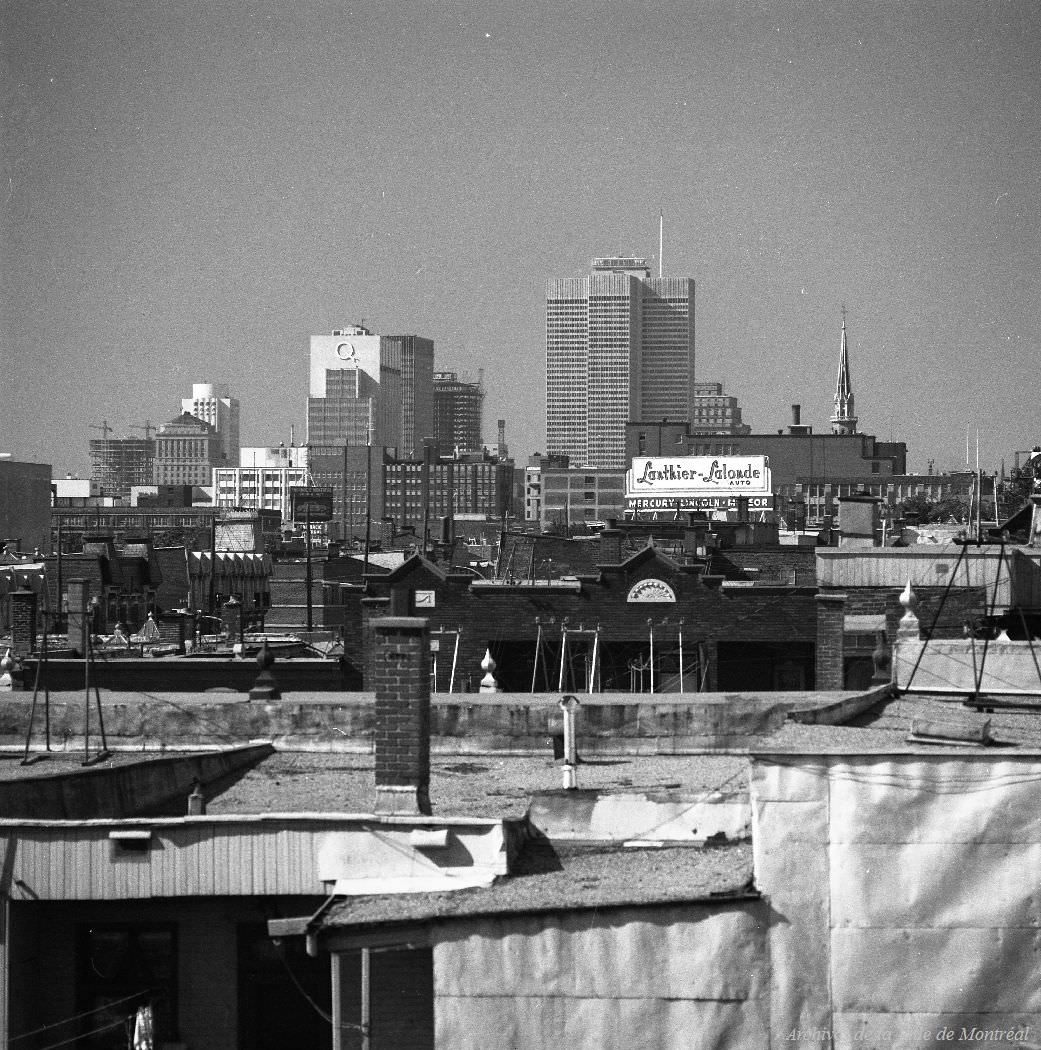 #64 View of Montreal, from the Jacques-Cartier bridge looking west, 1966